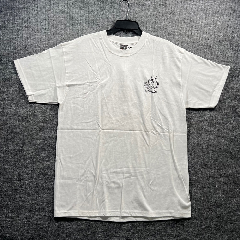 Hanes Beefy-T Old Spanish Days Fiesta 2007 Santa Barbara T-Shirt White Large